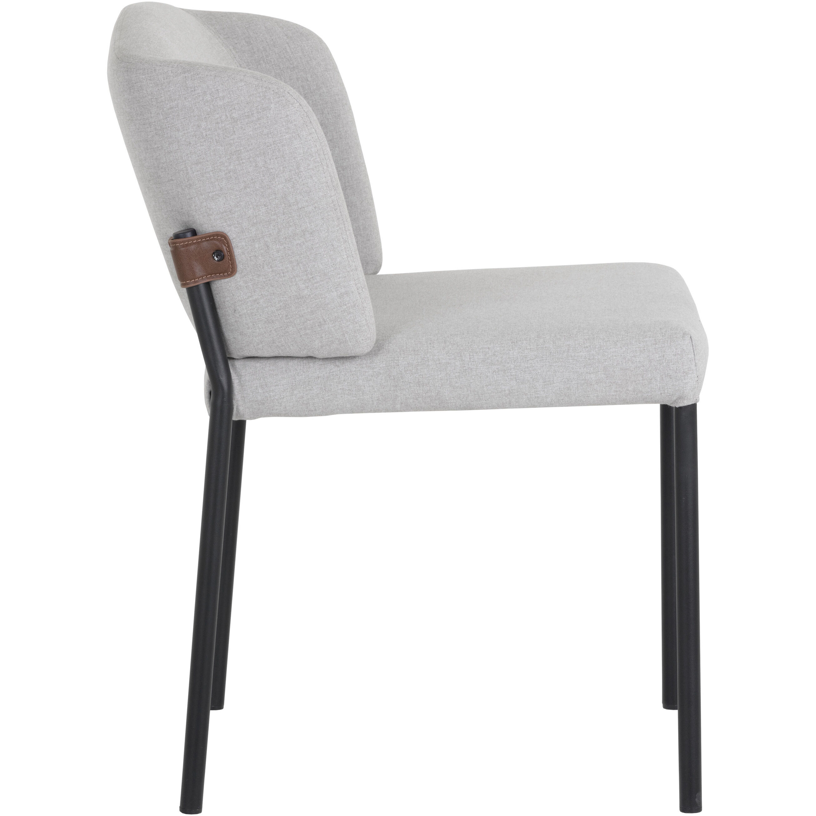 Pearce Light Grey / Bravo Cognac Dining Chair, Set Of 2